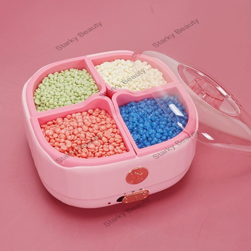 Silicone Multi functional Wax Melting Machine With I 4-Grid pot Hair Removal Wax Heater