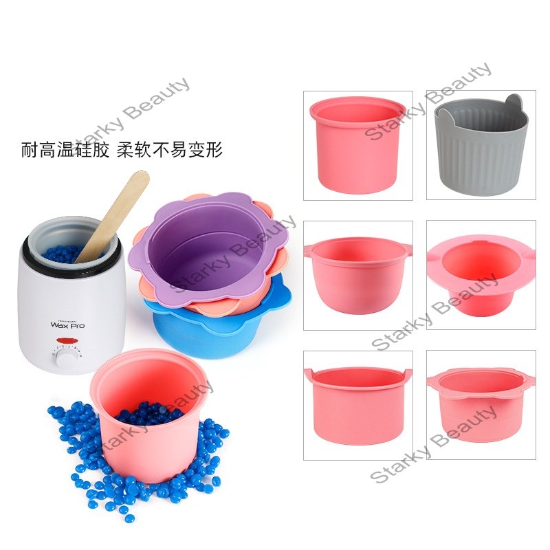 Hair Removal Hot Wax Machine Silicone Bowl 200ML/400ML Beauty Wax Therapy Machine Wax Melting Bowl