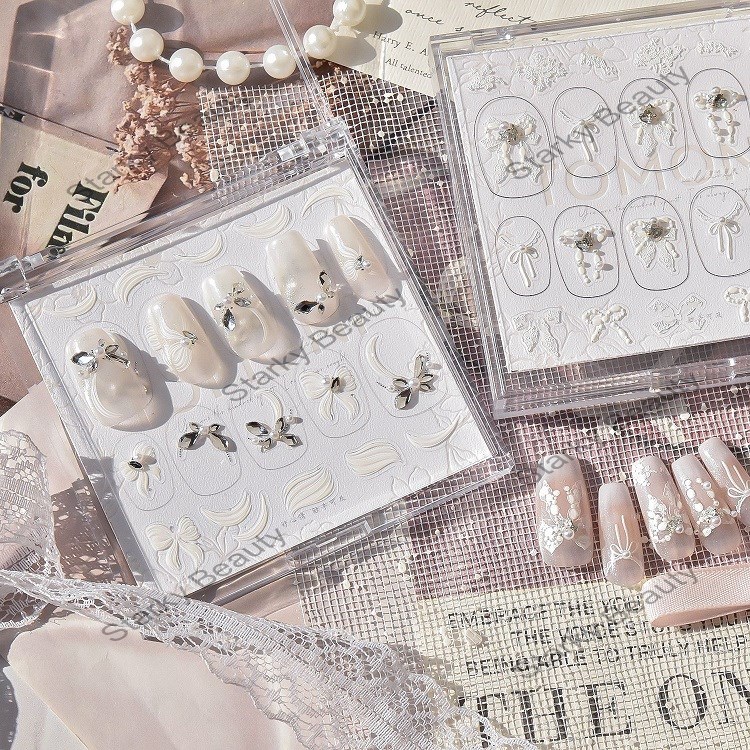 New Nail Diamond Edge Diamond Light Luxury French Lace Nail Diamond Jewelry