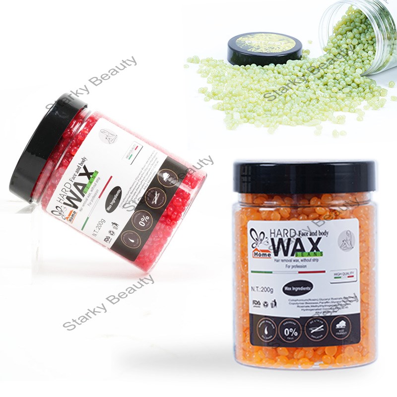 Bottled 200g depilatory hard wax beans paper-free solid fast depilatory bean wax