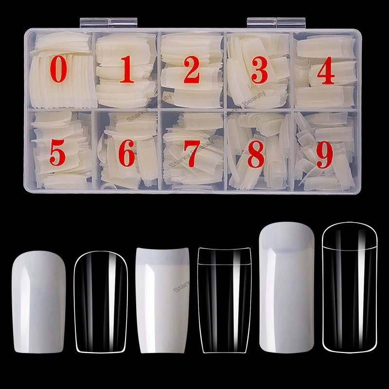 50boxs Nail Tips, French Manicure Tips, Half/Full Cover Fake Nails