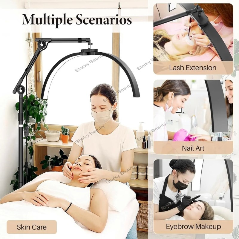 Half Moon Beauty Lamp Desktop Embroidery, Nail Pattern, Eyebrow and Eyebrow Beauty LED