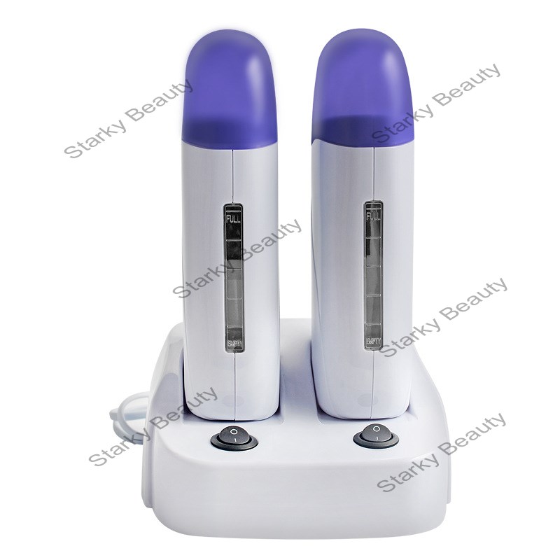 Double Seat Hot Wax Machine 200g Beauty Hair Removal Tool Melting Machine Rollonwax for Salon And H