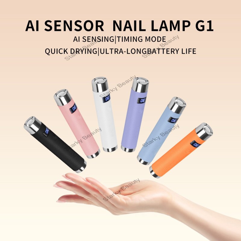 Mini UV LED Nail Lamp with Ai Sensor Desk Handhold Drying Lamp Cordless Portable Nail Dryer