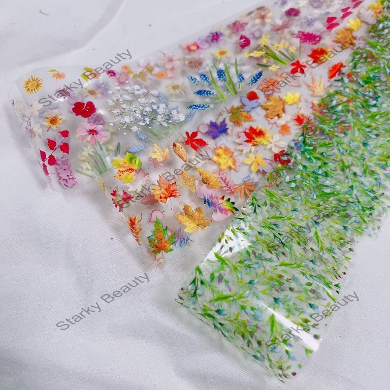 nail art new flower transfer paper bottle small floral sunflower transfer paper