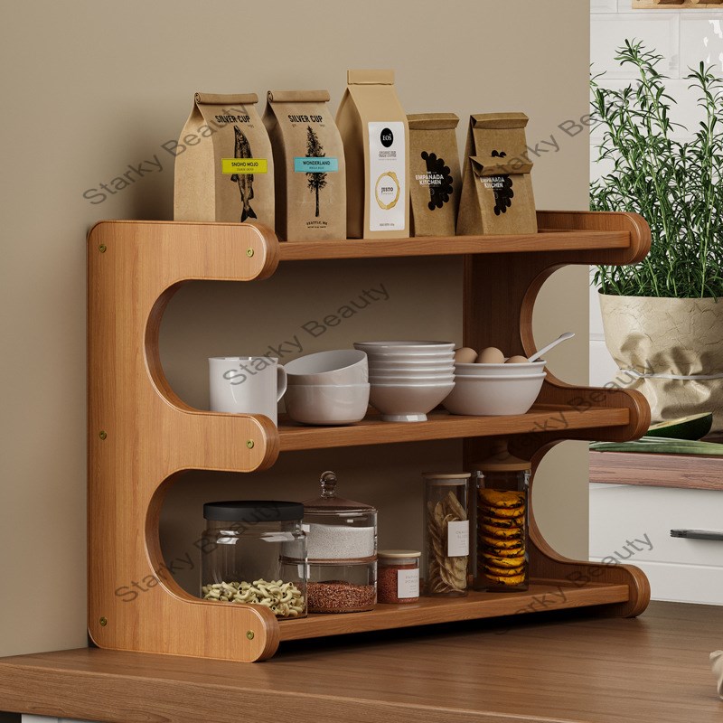 desktop storage rack, multi-layer storage rack, bookshelf, kitchen, office, home storage rack