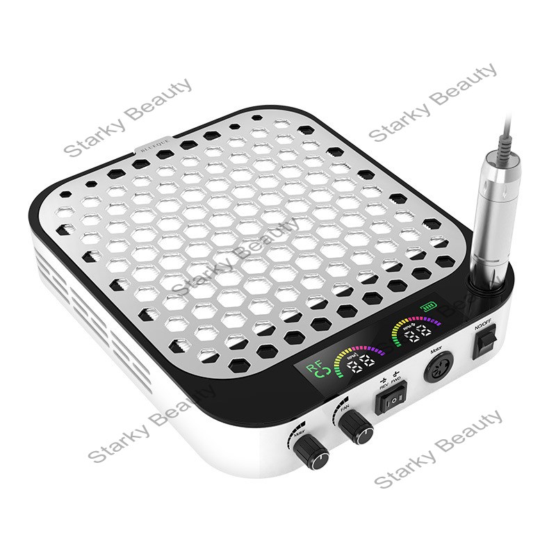 High Speed Nail Vacuum Polishing No Dust Runout 80W Desktop Nail Vacuum Cleaner