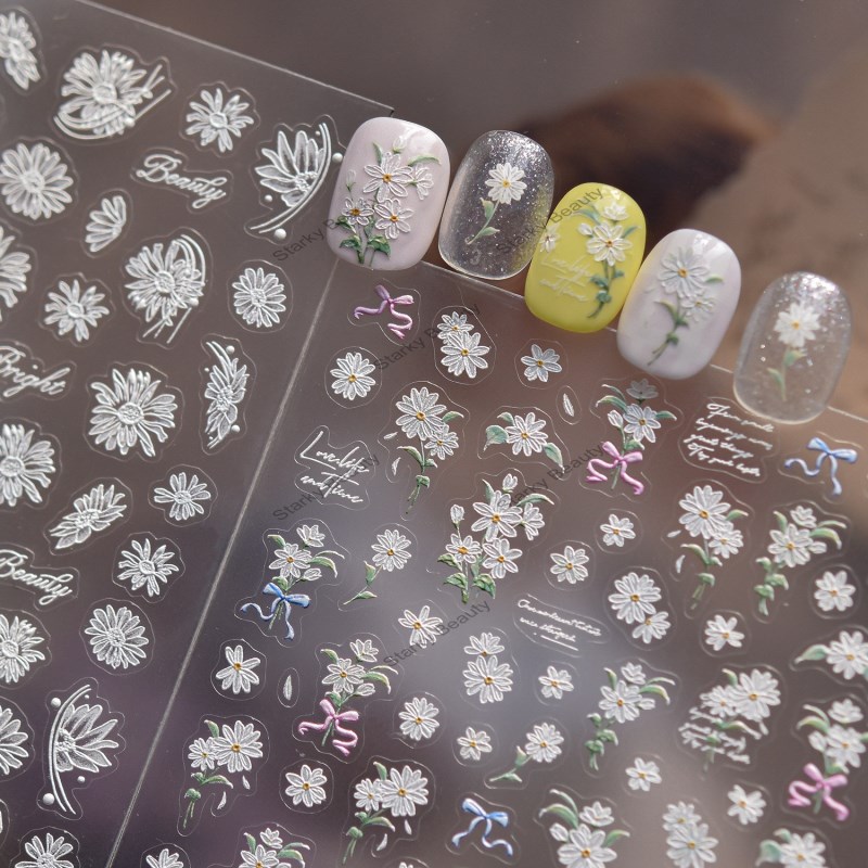 Nail Stickers Butterfly Dance Spring Equinox Nail Stickers Gold Blossoms Nail Stickers