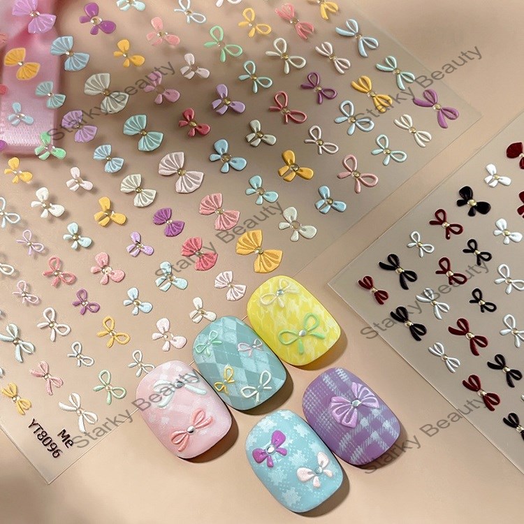 Nail Stickers Bow Nail Stickers Versatile Nail Accessories