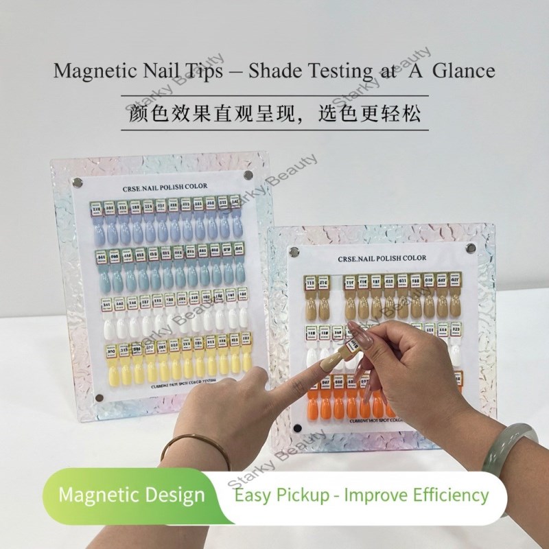 nail art display board magnetic suction independent nail plate acrylic gradient color board