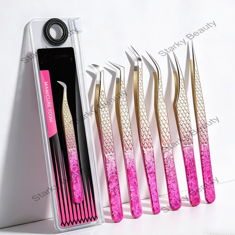eyelash curler tweezers high-precision professional false eyelash grafting tool nail sticker tweezer