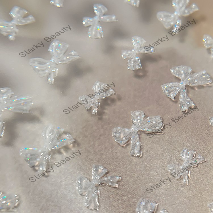 Flower Nail stickers, bow shaped nail stickers, exquisite manufacturer nail accessories