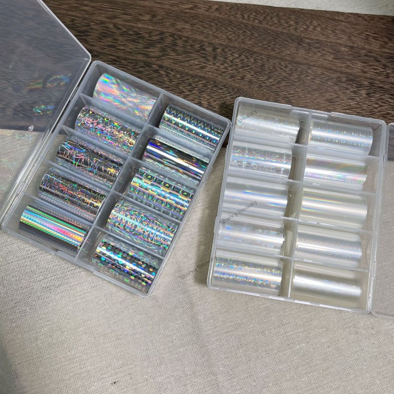 Nail Transparent Laser Aurora Transfer Paper Starry Sky Paper Transfer Paper Stickers