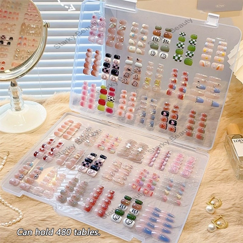 Nail Wear nails Large Capacity Storage Box Wholesale Dustproof Color Card  Exhibition Box