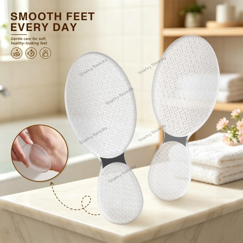 New Double Headed Nano Glass Foot Rubbing and Grinding Tool for Removing Dead Skin and Cocoons