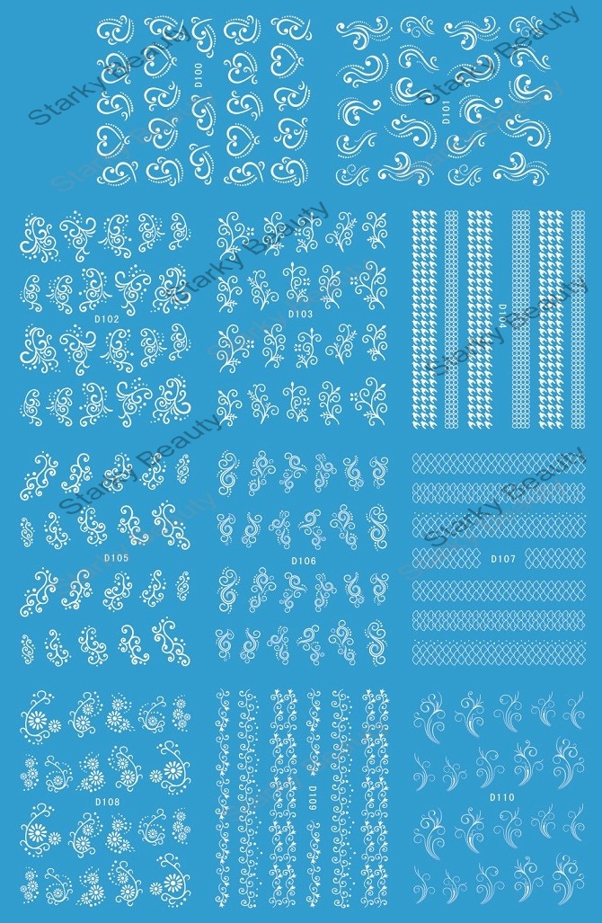 D series lace water sticker