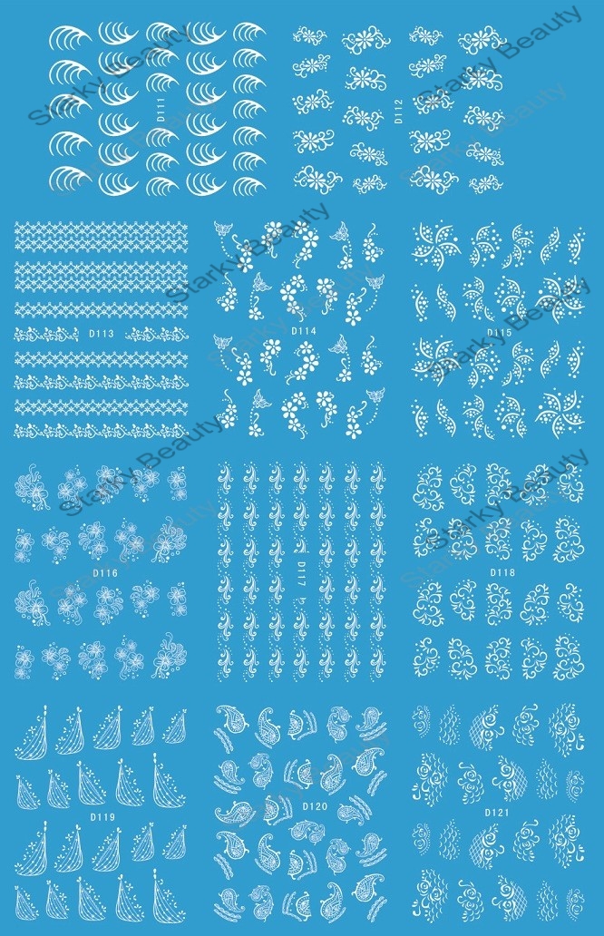 D series lace water sticker