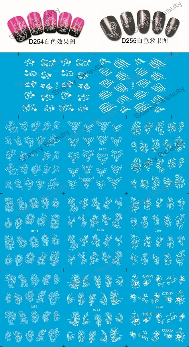 D series lace water sticker