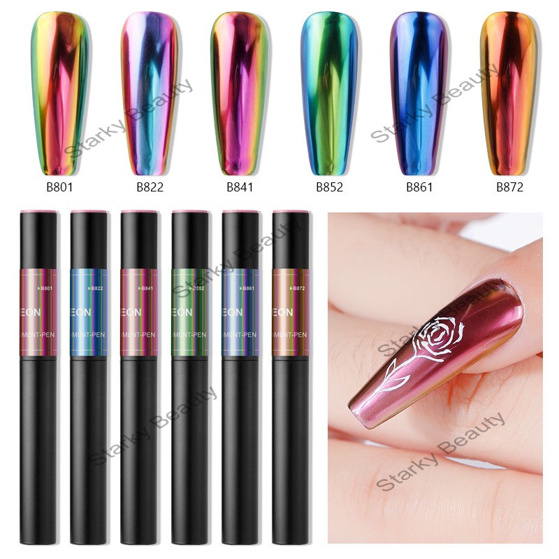 Magic Powder Pen Metallic Nail Pillow Aurora Pen Mirror Effect Manicure Nail Tools