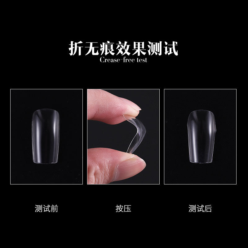 240pcs seamless  nails fully affixed transparent nails false