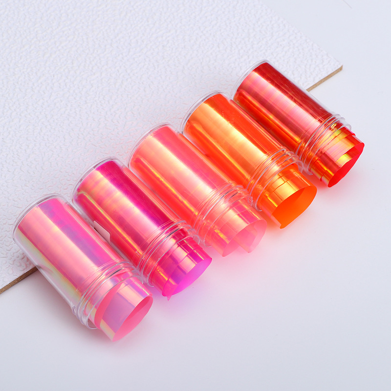 4*100 aurora ice cube nail art candy paper aurora glass nail art sticker