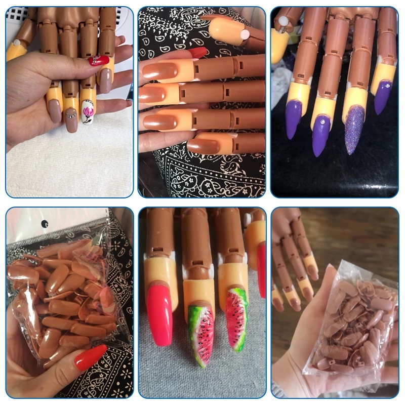 newest nail practice hand, 100pcs nail beds