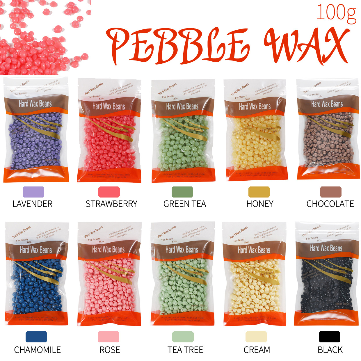 depilatory hot film hard wax beans pellet for beauty body