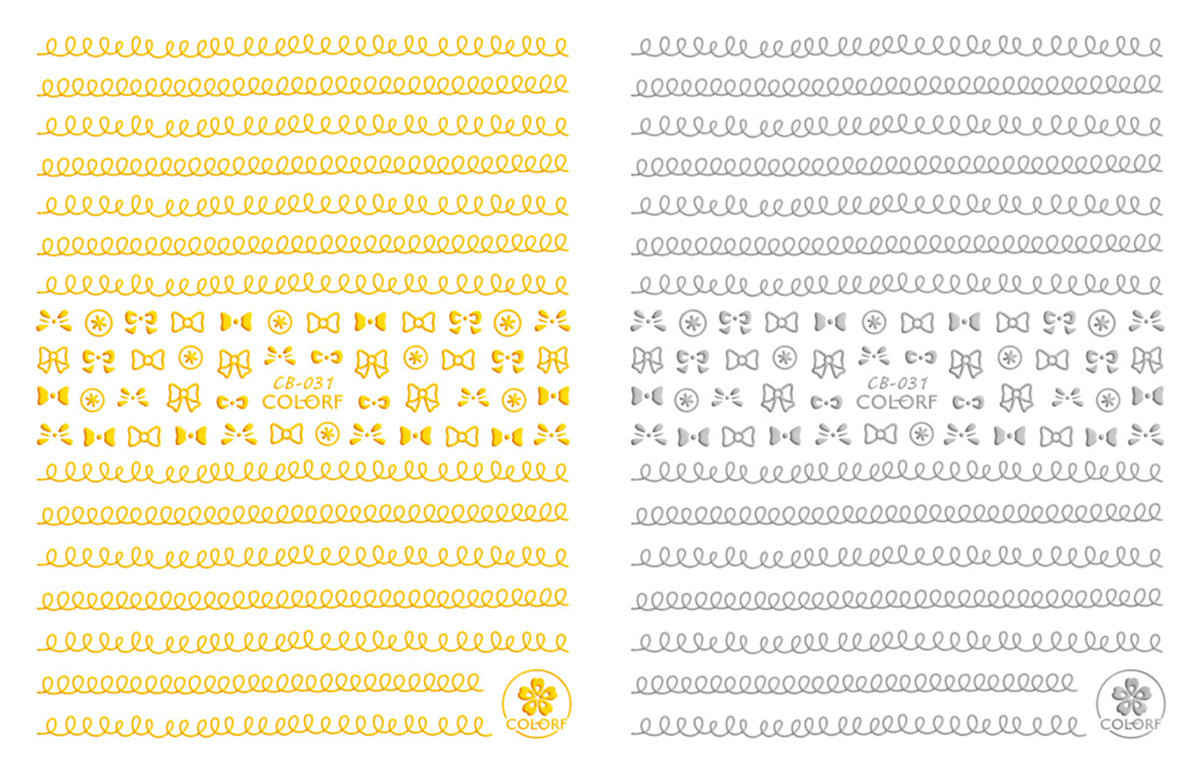 fashionable wavy bowknot design 3d nail stickers