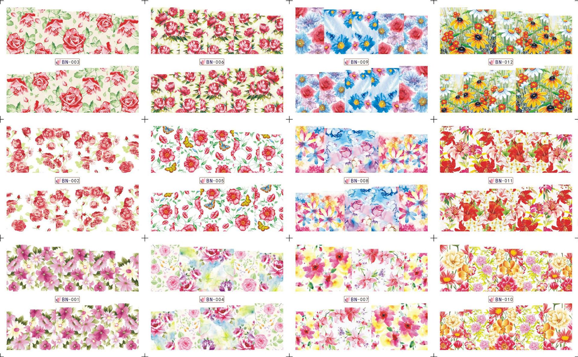 new arrival water transfer nail decals nail art stickers flower design
