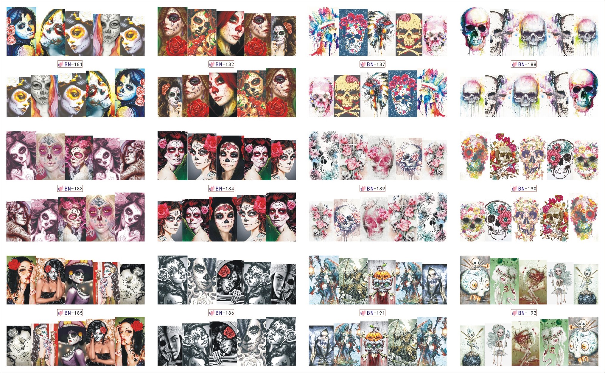 fashionable vintage style europe and america pattern water nail tattoo transfer nail sticker