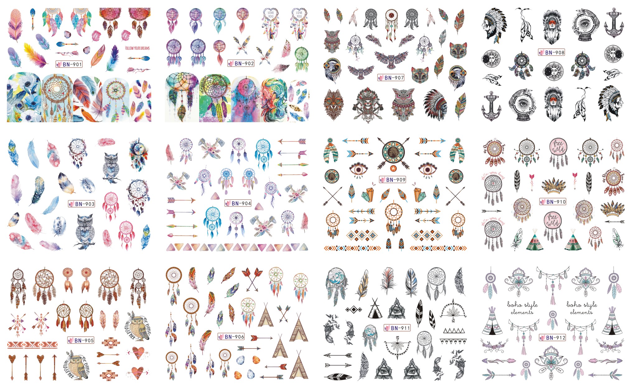 diy nail art nail decals,water nail stickers in many design