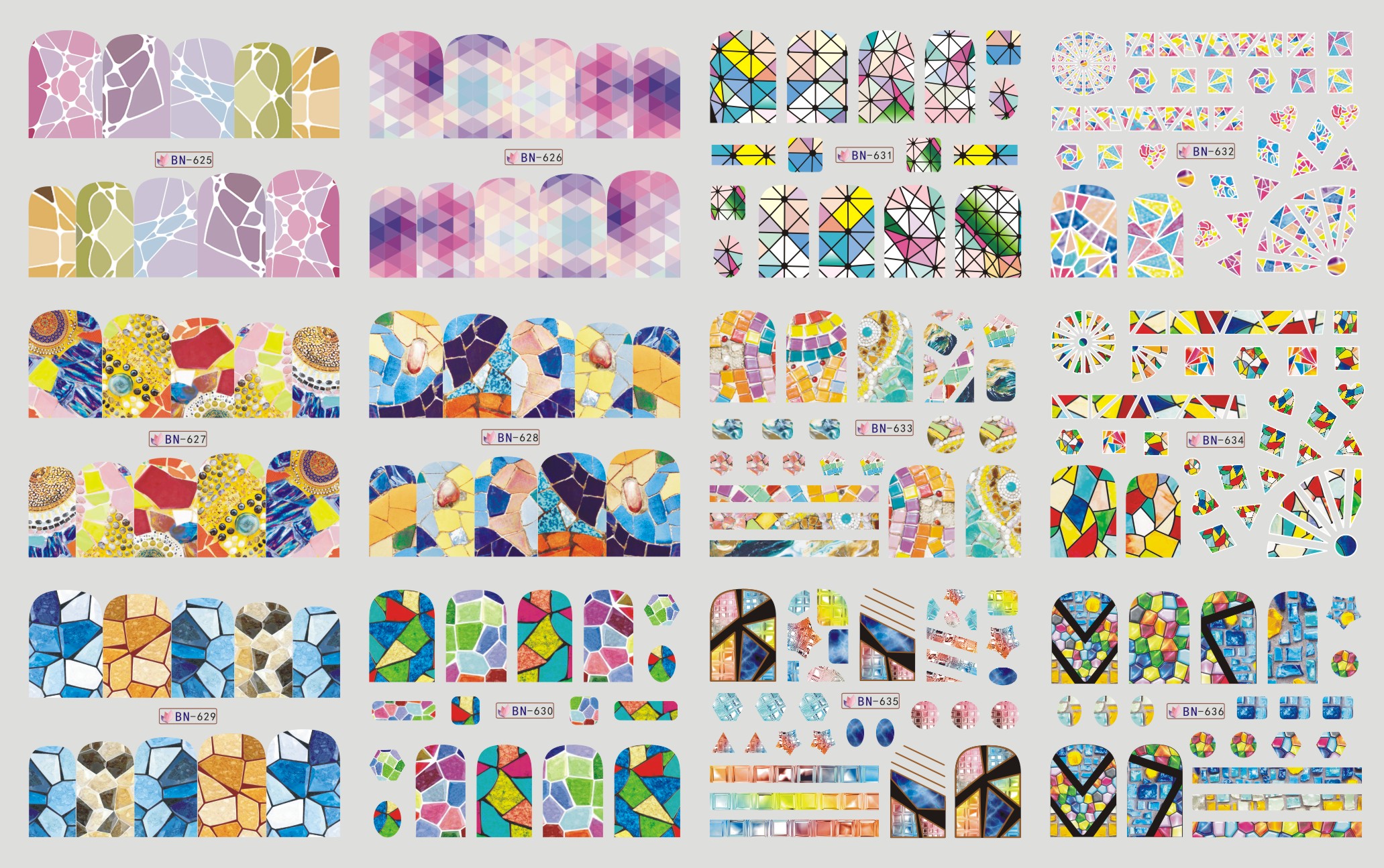 new marble nail art sticker fashion full cover image decals nail transfer water beauty
