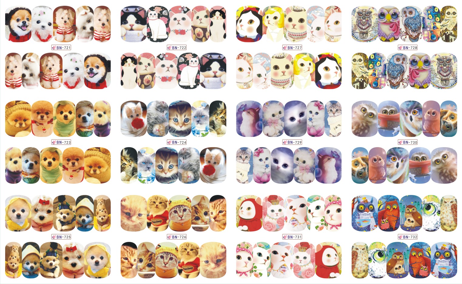 lovely water transfers nail sticker cute girl water nail sticker kids cartoon water nail stickers