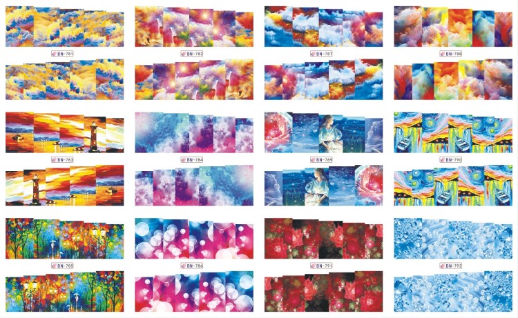 new fashion water colorful nail art sticker nail decals for women
