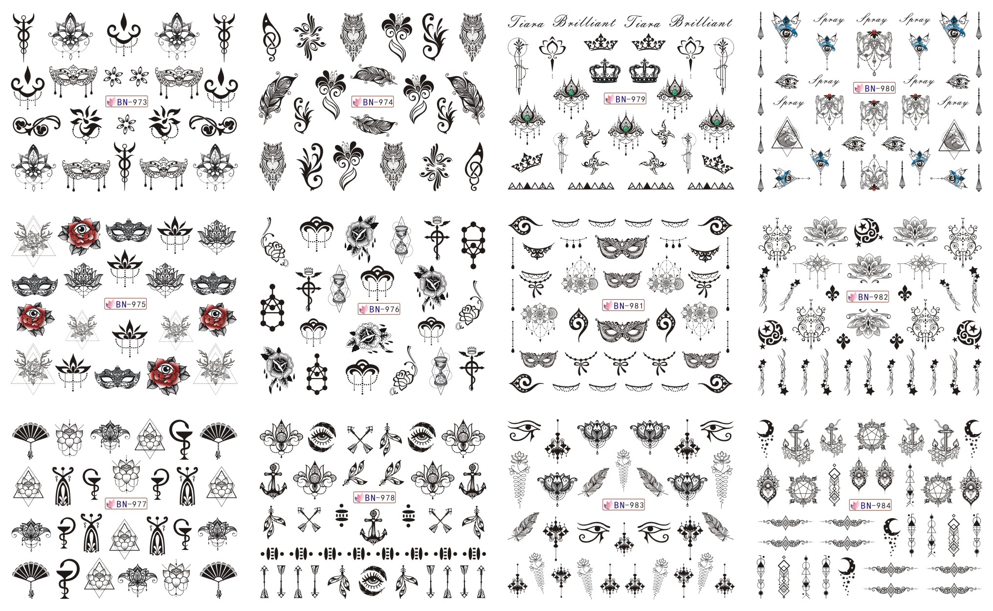 nail art water sticker decals polish decorations french manicure