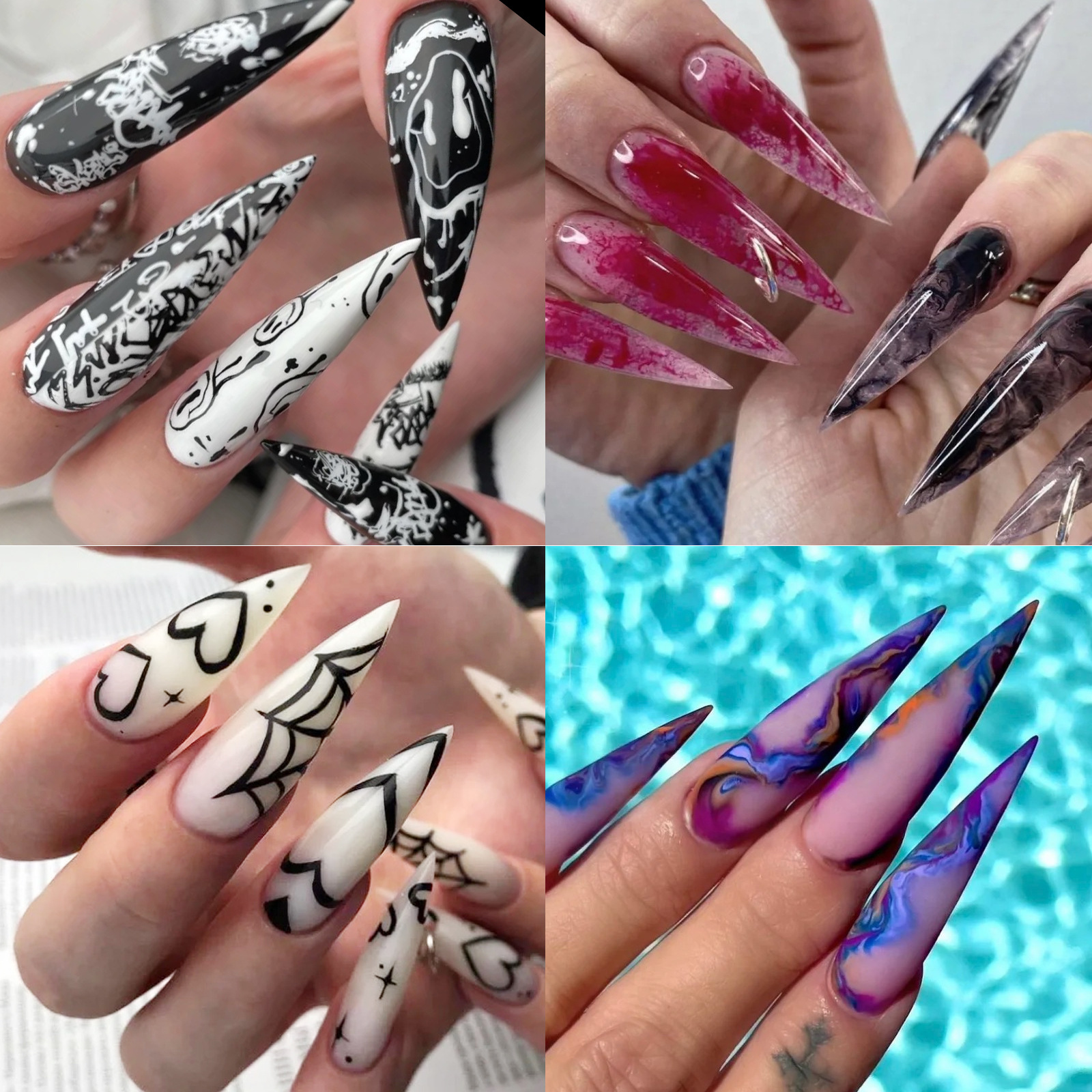 full cover stiletto nail tip(500pcs)