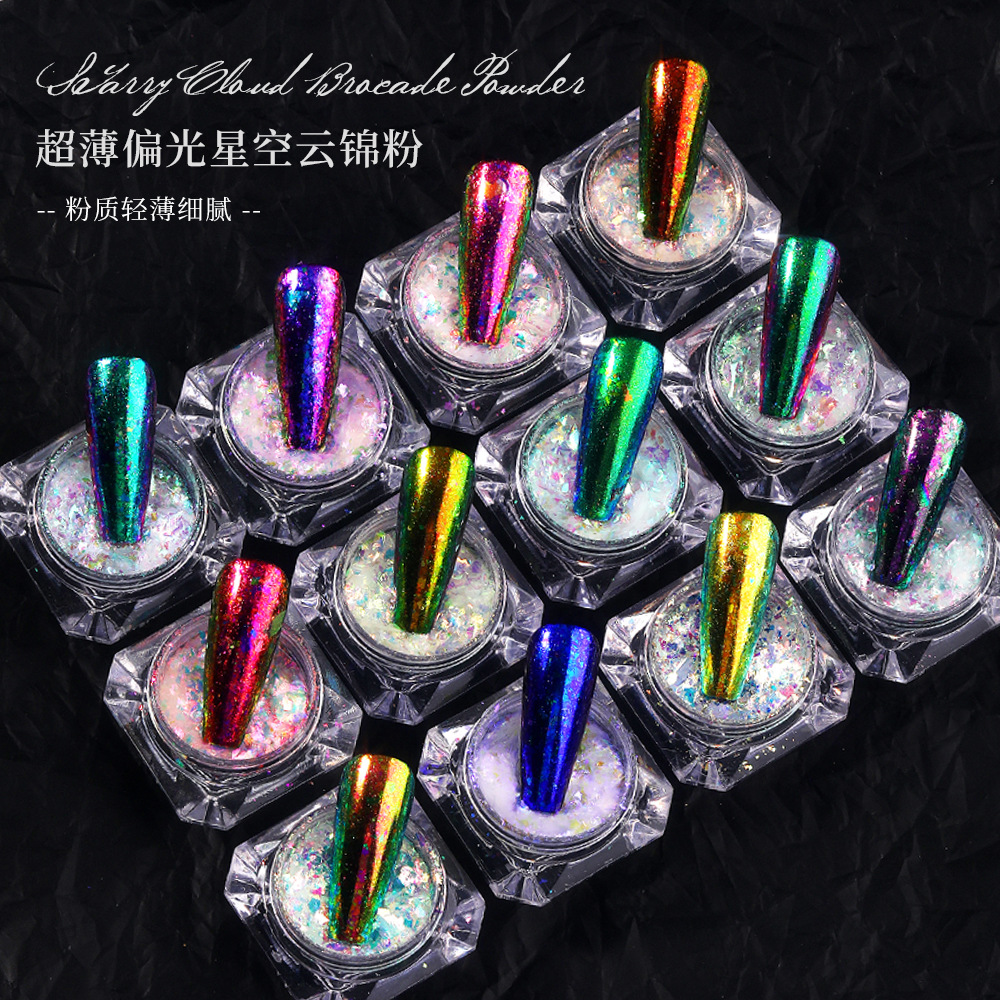 irregular flakes powder chameleon flakes multi-chrome nail mirror powder