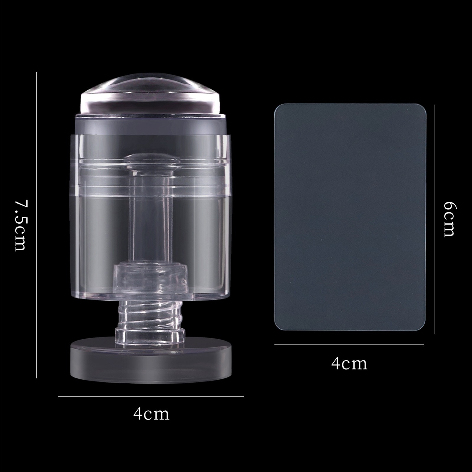 new rotable multifunctional size changing pattern silicone nail stamp seal