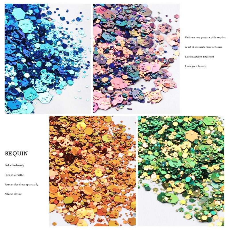 aurora fantasy sequins sparkling powder size mixed explosive shining nail diy decoration