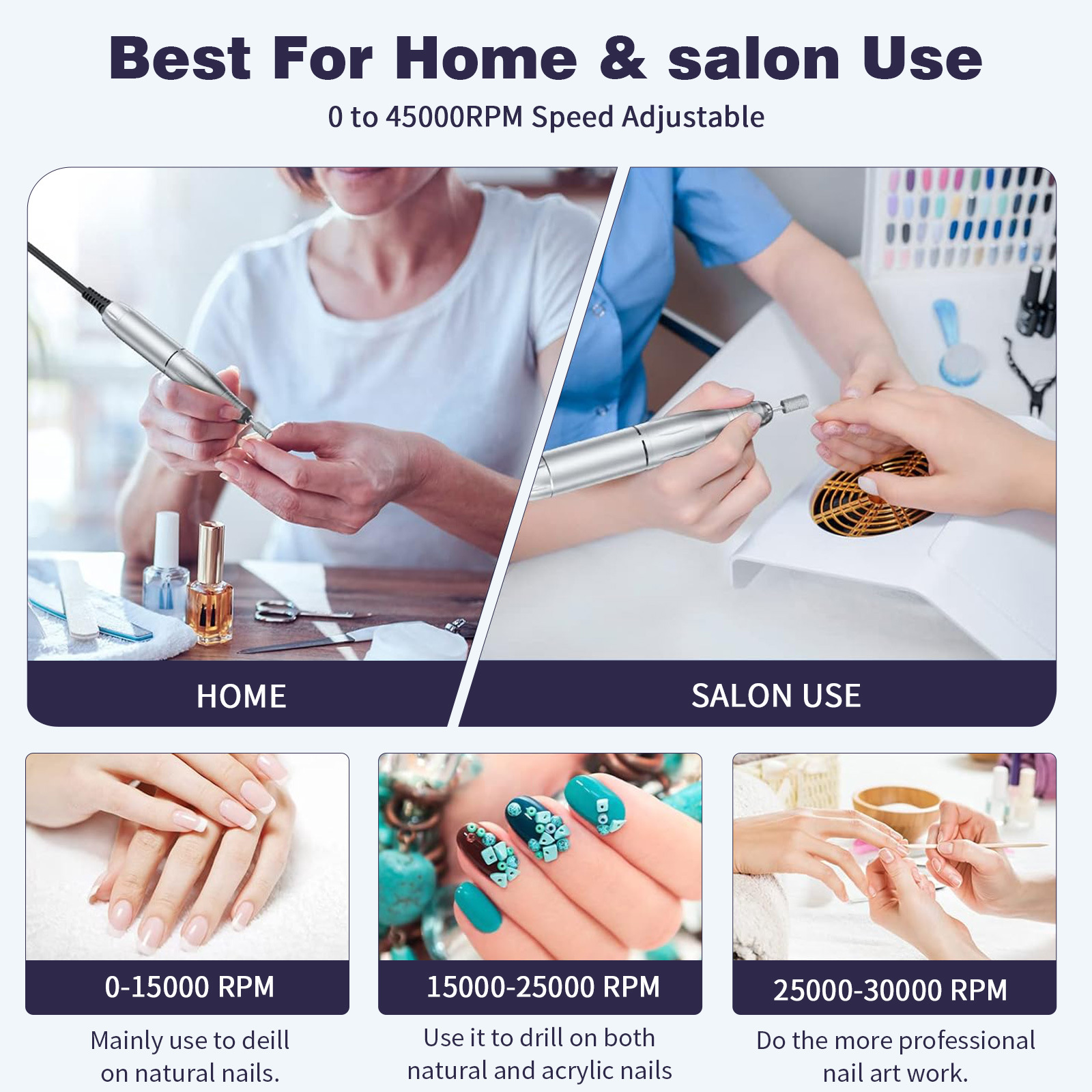 professional nail removal and polishing machine 45000 rpm charging portable electric nail grinder
