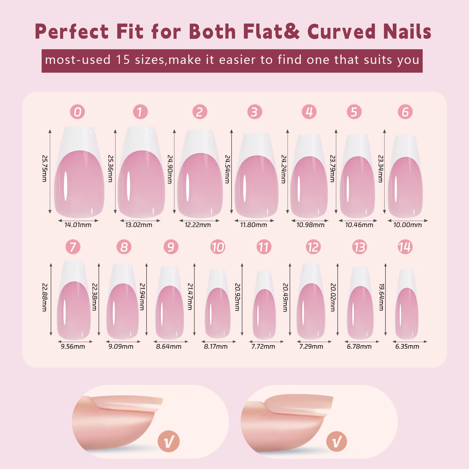 new nail art style seamless wearable nail, detachable nail art, french style wearable nail art