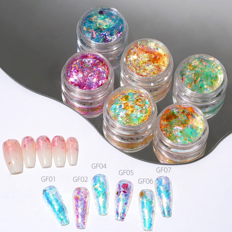 fairy ultra thin aurora opal powder nail beauty cloud brocade powder polarized flash powder