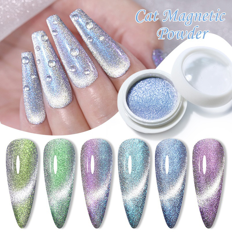 crystal cat eye powder fantasy dynamic crystal frost cat eye magnetic powder