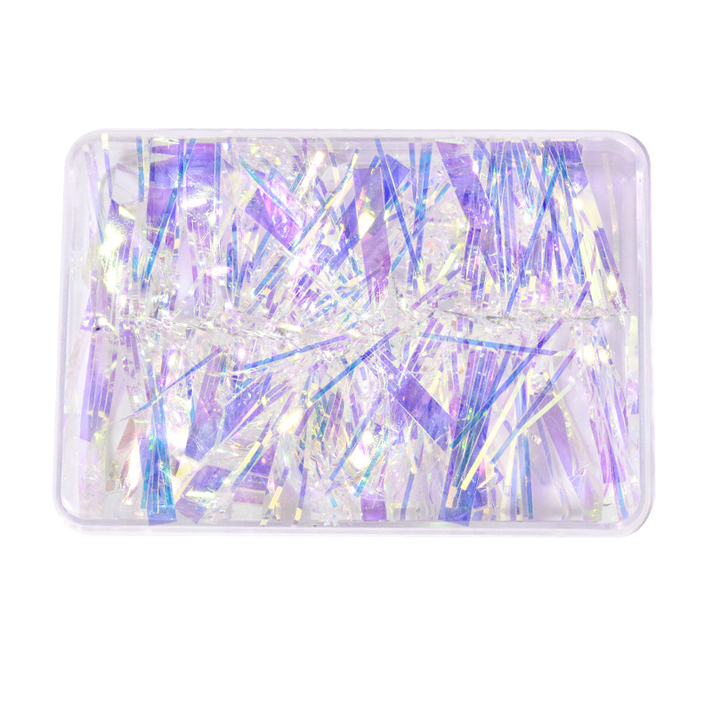 nail aurora glass paper fragments gradient irregular candy paper