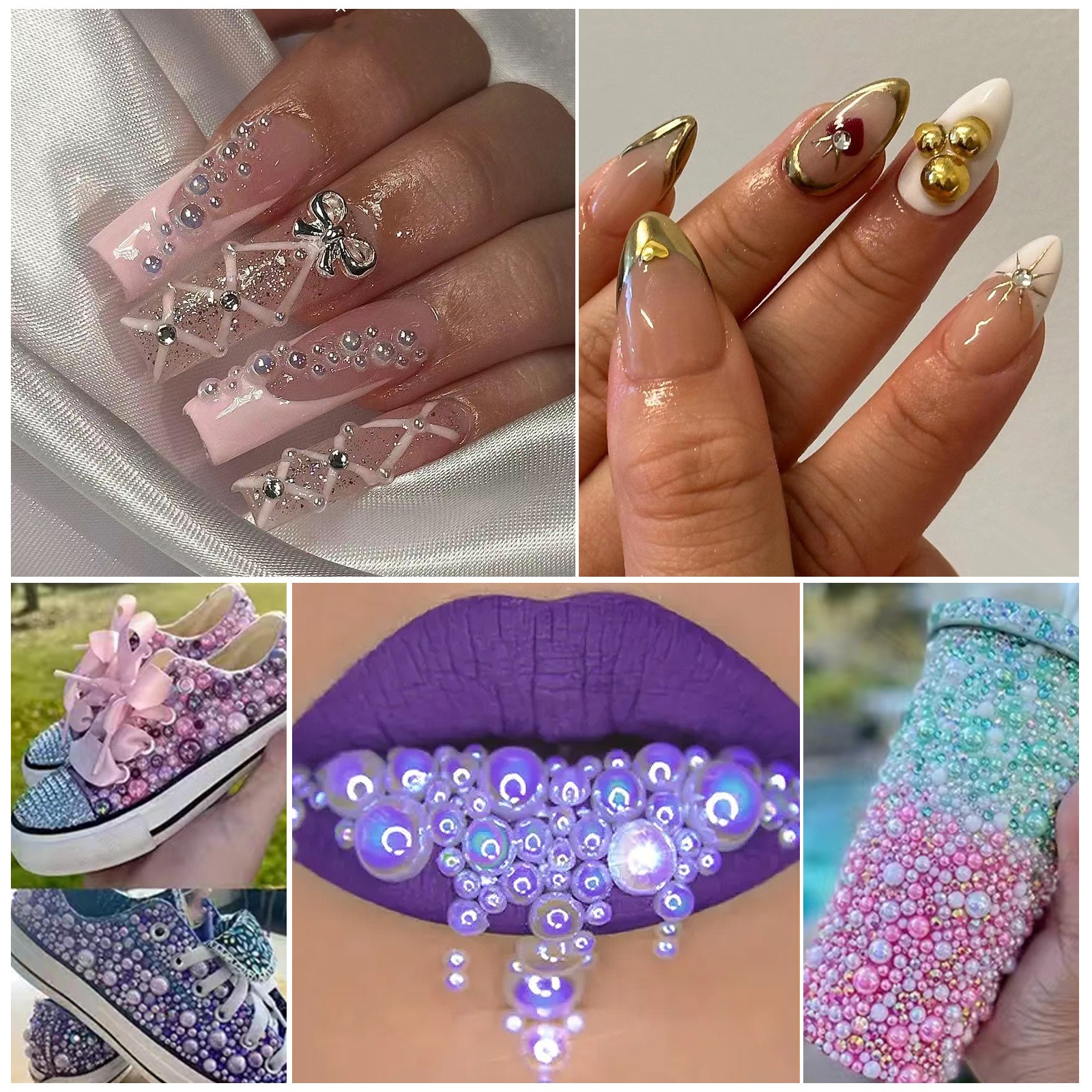 nail magic pearl half round mermaid pearl nail ab magic pearl nail accessories