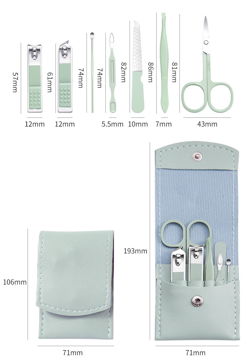 nail clipper set wholesale full set ear digging spoon nail clippers 7-piece set