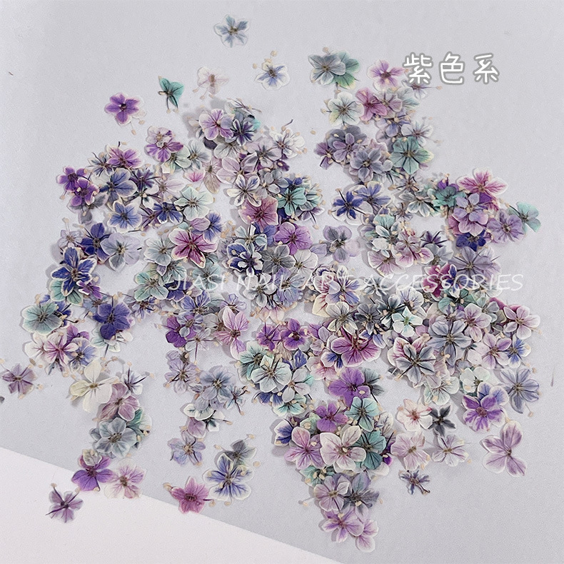 mini nail art dry flower mixed color natural embossed flower bud wearing nail accessories