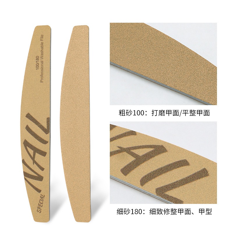 russian style high-quality professional double-sided nail file sponge rubbing  repeated washing