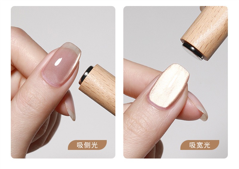 new wood grain cylindrical anti drop strong magnet suction cat eye