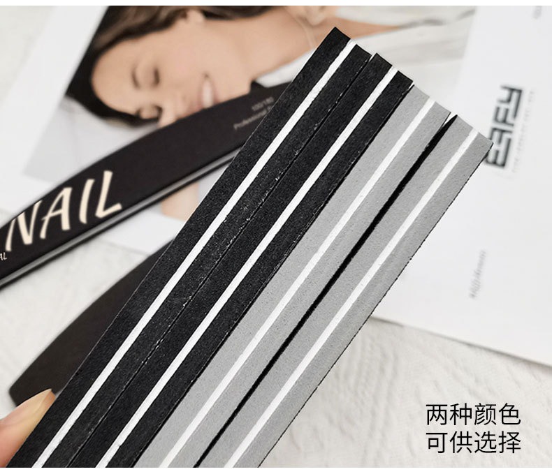 high quality nail sponge polishing strip without sanding, half moon shaped sponge file